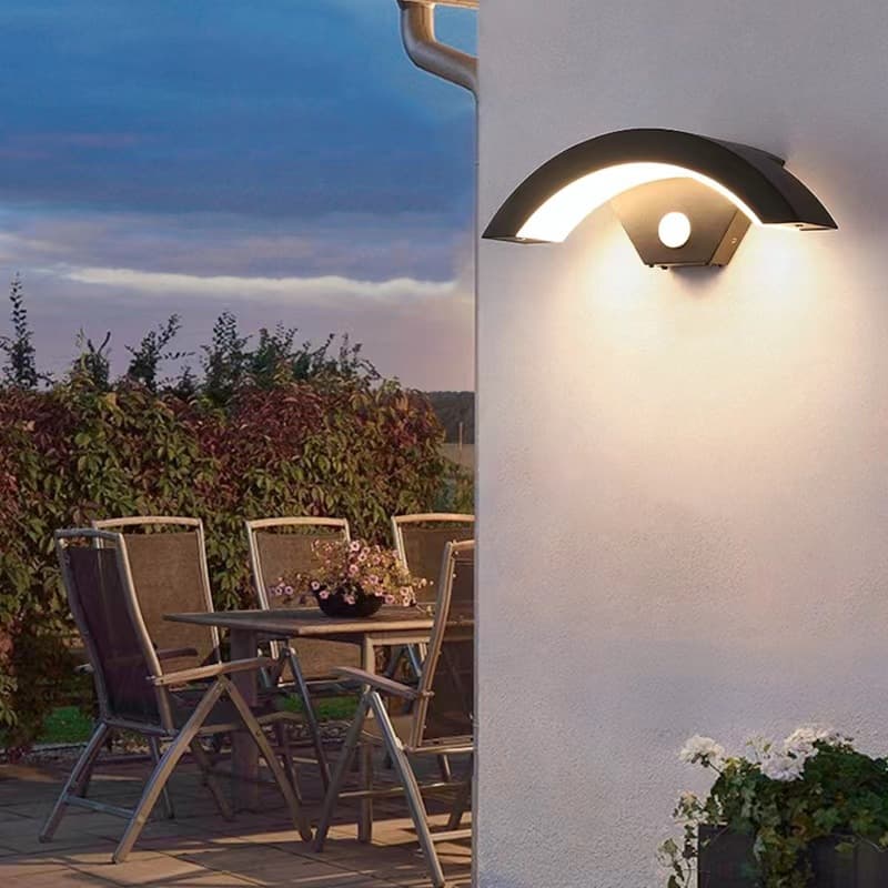 LED Outdoor Wall Light Waterproof Courtyard Light Creative Personalized Outdoor Motion Sensor Balcony Doorway Light Wall Lamp Human Body Sensor