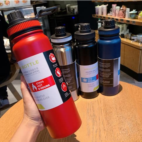 Cross-border hot selling stainless steel space kettle 304 large capacity fitness water bottle outdoor travel car thermos cup