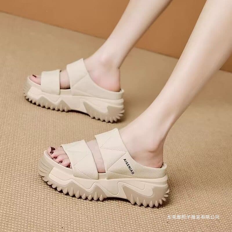 Dad Sandals Women 2025 Summer New Thick Sole Platform Shoes Sports Soft Bottom Beach Casual Women's Fashion
