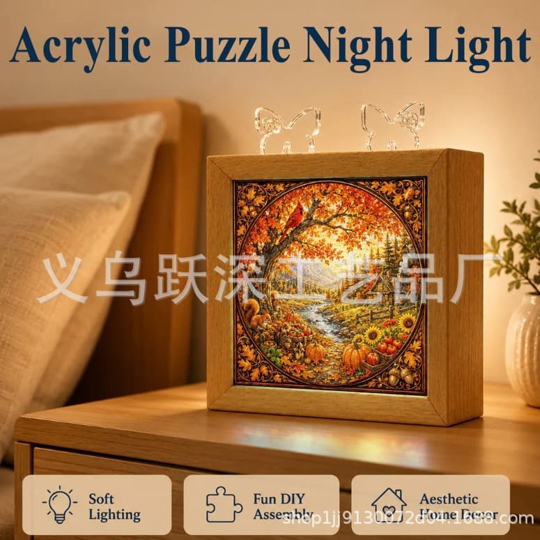 Acrylic Puzzle Night Light-Acrylic Puzzle Night Light 2026 Cross-border New Product Independent Station