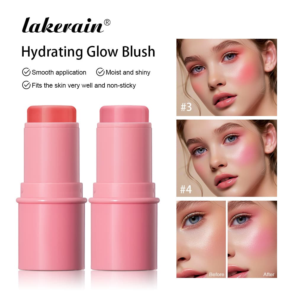 Cross-border Lakerain Water Glow Blush Lightweight Natural Smooth Easy to Apply Long-lasting Color Blush