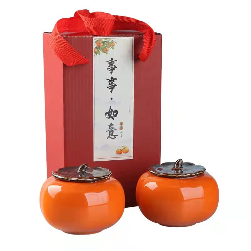 Everything Goes Well Persimmon Tea Set for Wedding, Commercial, Promotional, and Gift Use - Full Tea Set with Custom Logo Option