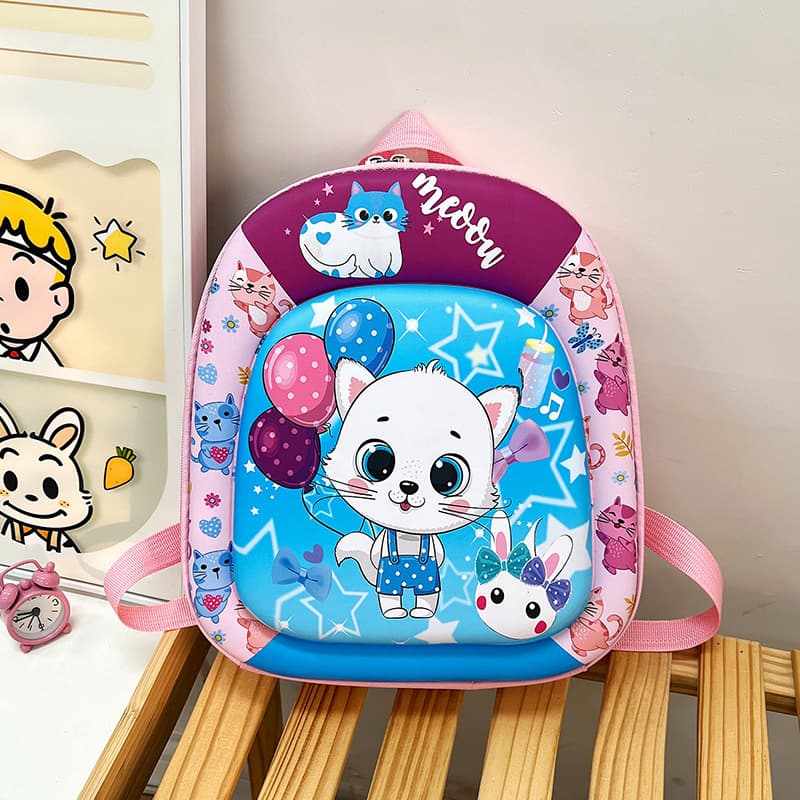 Cross-border 3D Hard Shell Backpack for Ages 2-6, Korean Style Lightweight Cute Cartoon Backpack for Boys and Girls