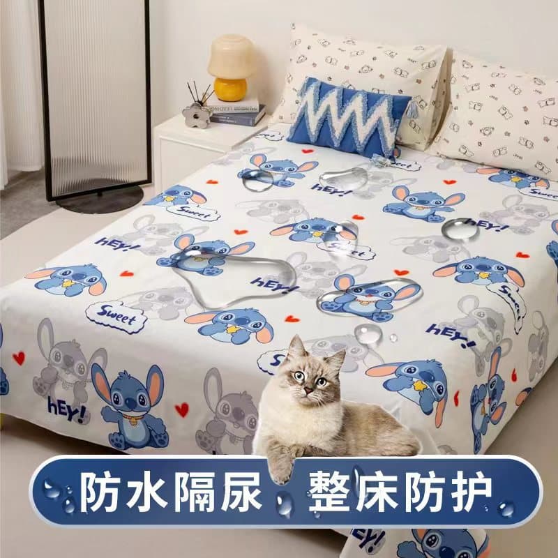 Waterproof Bed Sheet Pet Pad, Cat Urine Proof, No Hair Sticking, Machine Washable, Cat Bed Cover, Waterproof