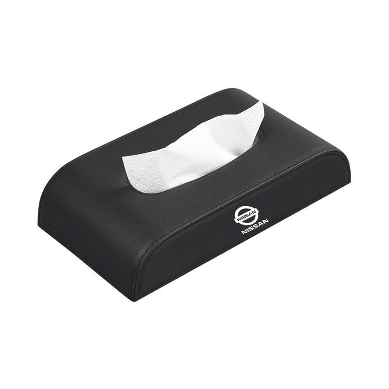 Applicable for Nissan Car Tissue Box for Sylphy, Teana, X-Trail, Kicks, Bluebird, Qashqai, Murano Leather Gear Luxury