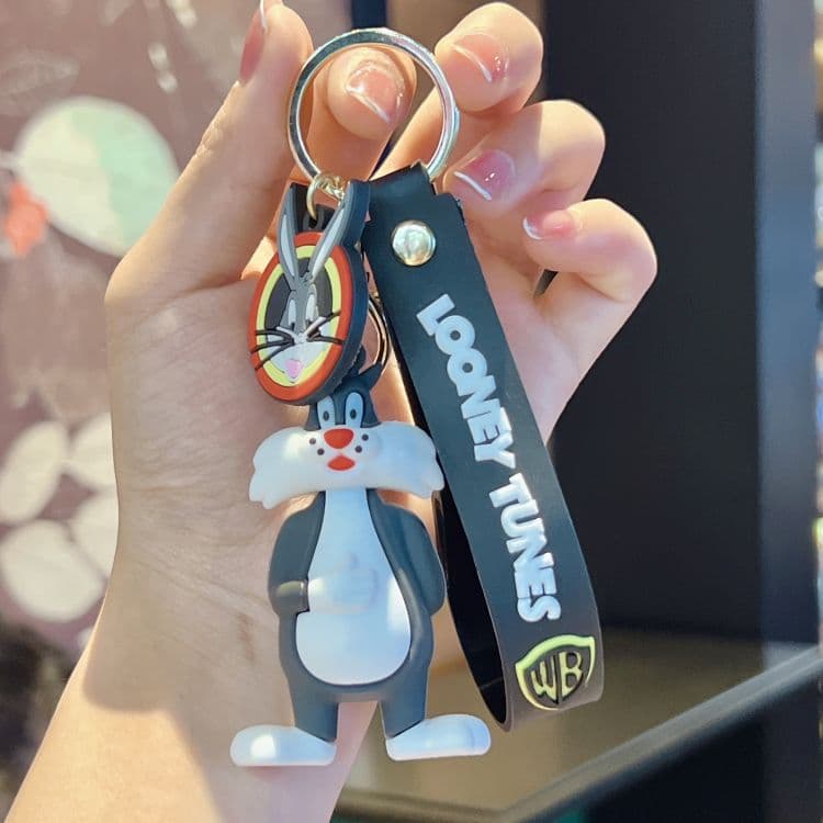 Cartoon Anime Zootopia PVC Keychain Cute Rabbit Judy Figure Keychain Backpack Charm