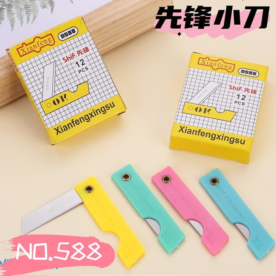 Pioneer 588 pocket knife pencil sharpener plastic pencil sharpener small carving knife student office stationery wholesale pocket knife mini