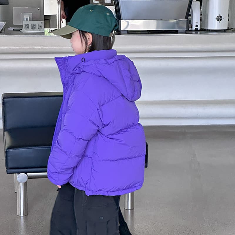 Korean Children's Down Jacket Short Padded Puffer Coat for Boys and Girls Baby Winter Thick Warm Outerwear for Toddlers and Kids