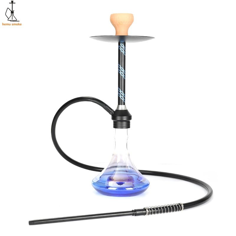 Medium Aluminum Cloud Pattern Single Hose Silicone Hookah Shisha for Cross-Border Water Pipe Accessories Factory