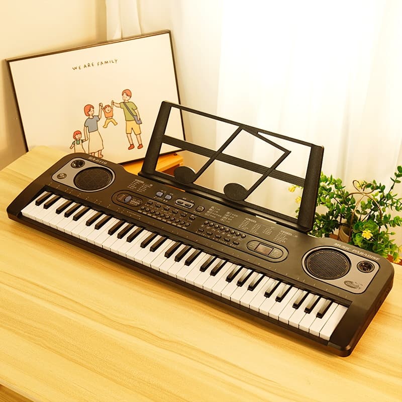 Q6119 Electronic Keyboard 61-Key Standard Piano Keyboard Beginner's Introductory Teaching Piano-Style Instrument Portable