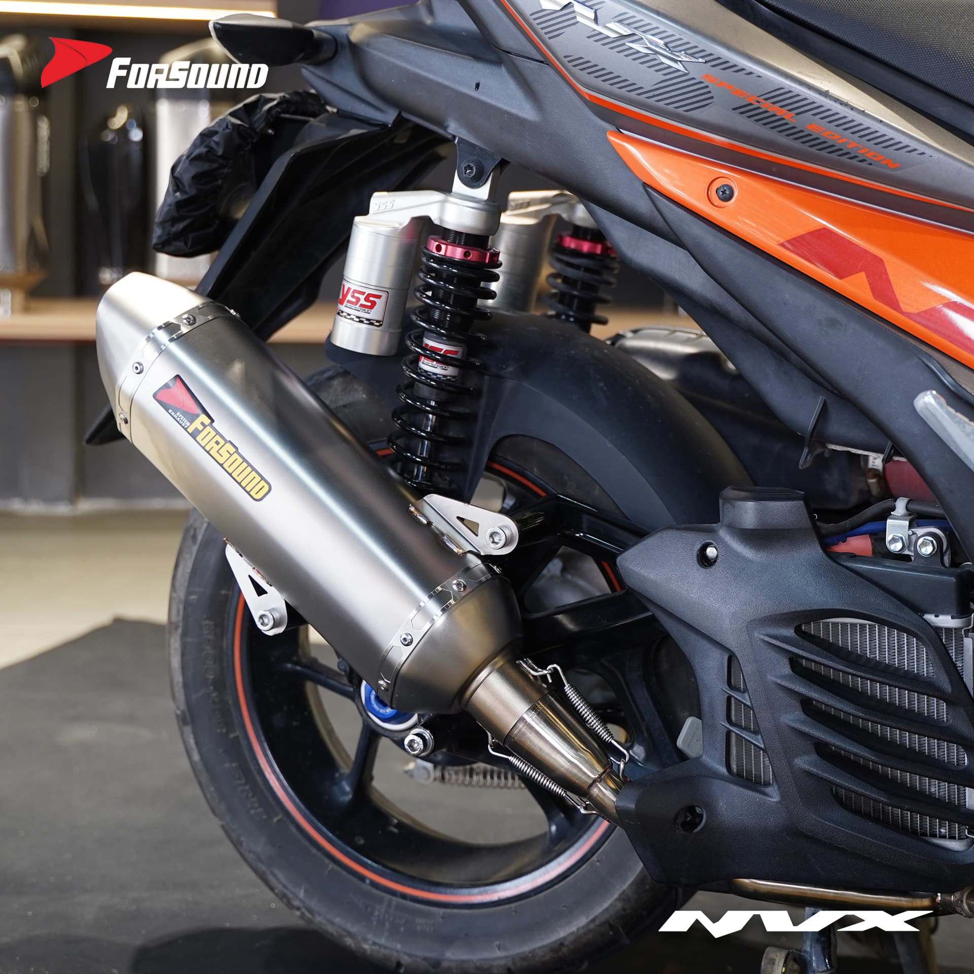 Full Section Stainless Steel Straight Exhaust Pipe Modification for Yamaha NVX155 Motorcycle Exhaust Aerox155