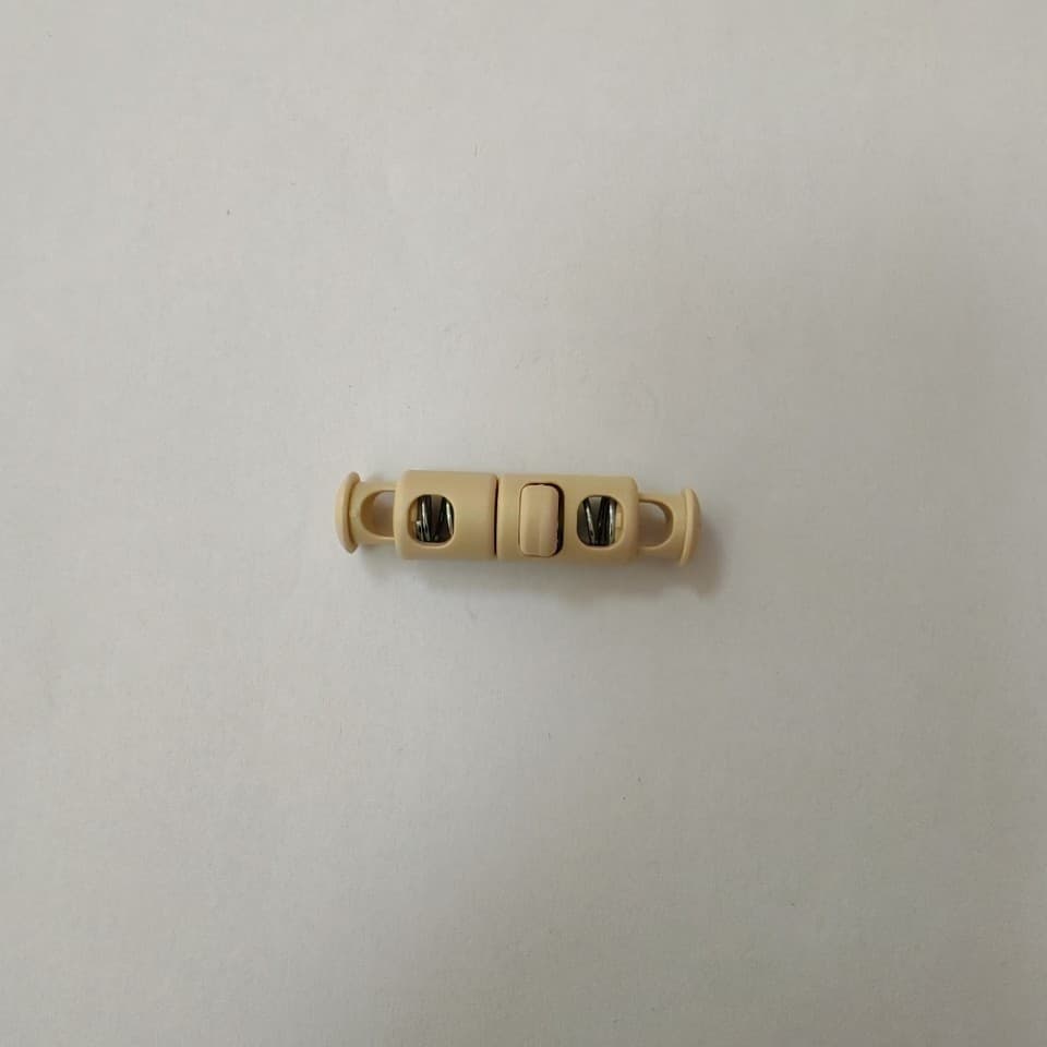 Source factory rope buckle double hole detachable luggage accessories plastic rotating rope buckle spring buckle double hole double spring