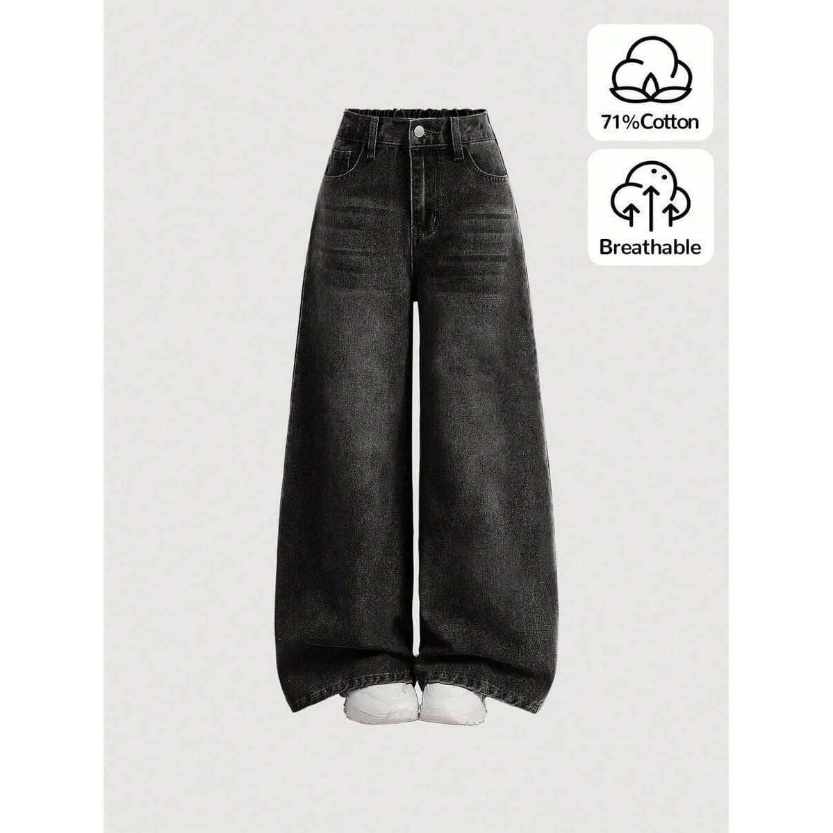 U 52015 Washed Straight Jeans