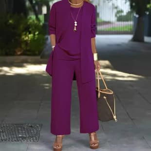 Cross-Border Source 2021 Spring/Autumn New Stylish Rich Lady Slimming Age-Reducing Fashion Plus Size Women's Three-Piece Set