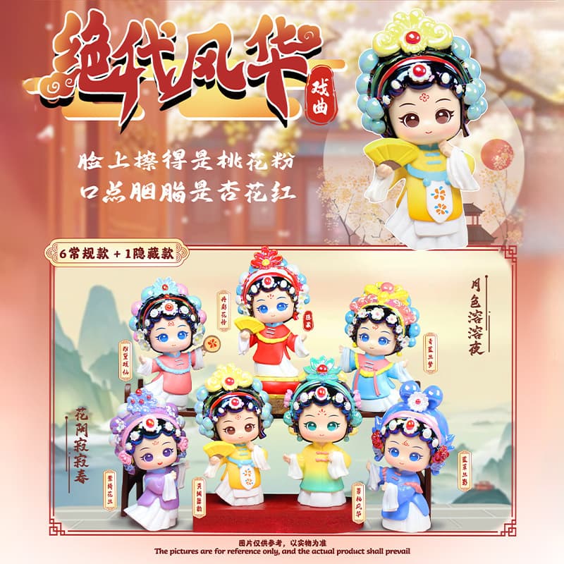 New Jue Generation Fenghua Opera Blind Box Ancient Style Girl Figure Home Living Room Desktop Decoration Ornaments Gift