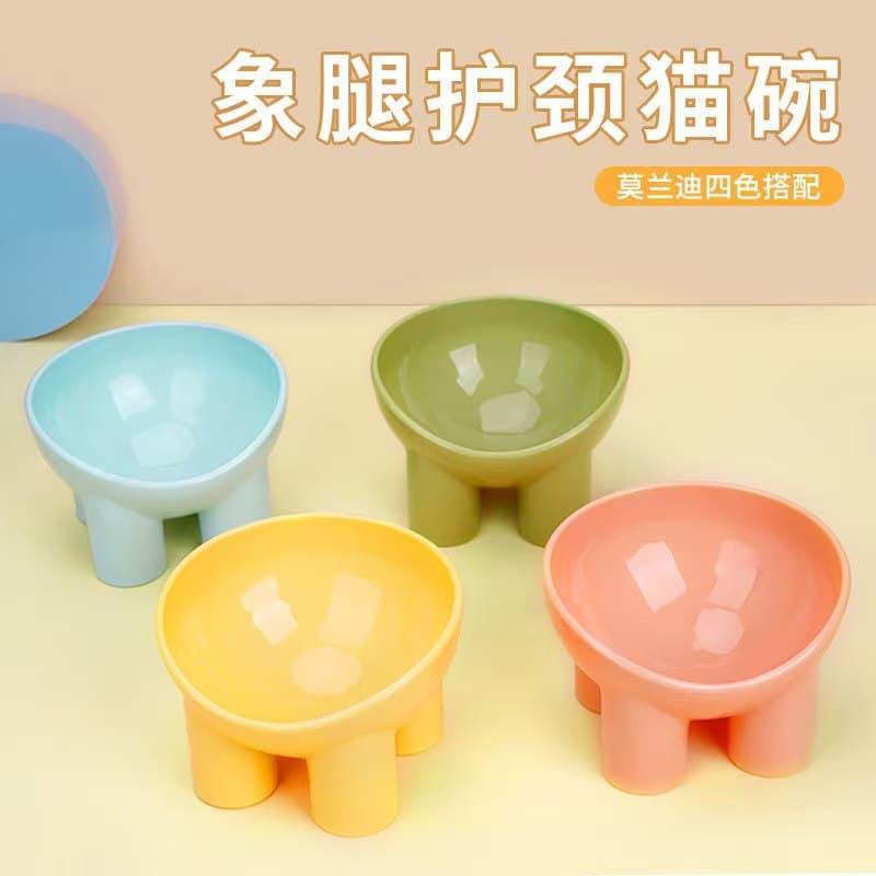 Slanted High-Rimmed Anti-Tip Elephant Leg Bowl, Dog Bowl, Cat Bowl, Pet Bowl, Neck-Protecting Pet Bowl, Large Water Bowl, Cat Bowl