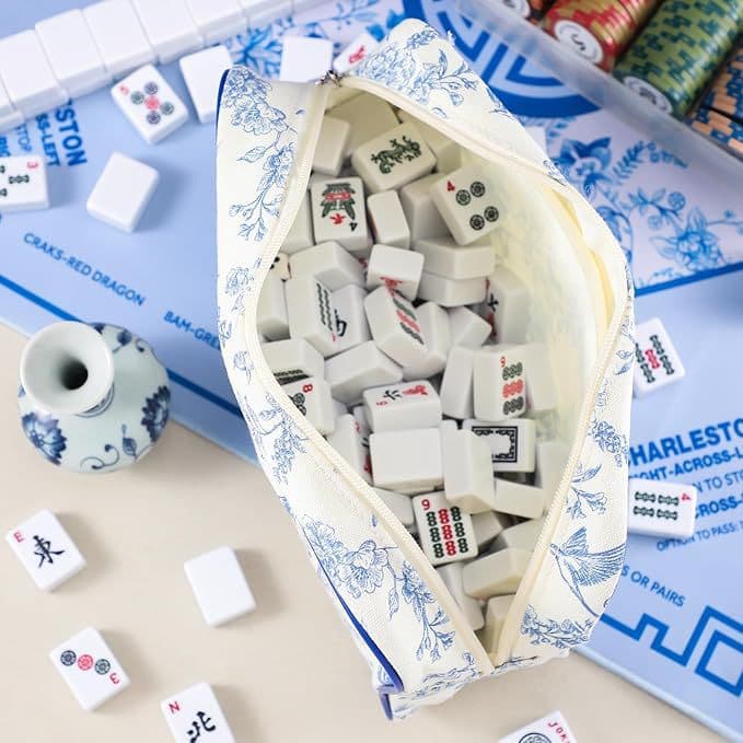Amazon Cross-border Large Letter Mahjong Bag PVC Travel Waterproof Storage Bag Large Capacity Multi-functional Organizer