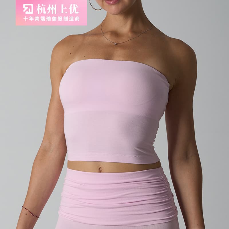 cotton bra to hot girl strapless strapless strapless backless slim-fitting top with padded bra