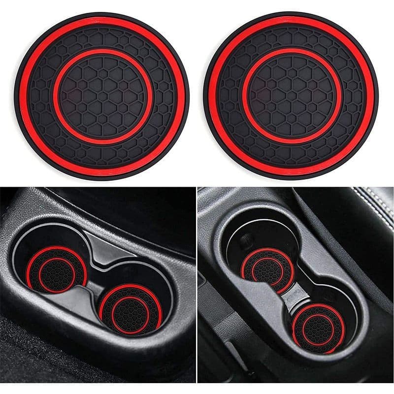 Cross-border Direct from Factory, Bulk Stock Double-ring Honeycomb Pattern Cup Coasters, Anti-slip Pads, Car Cup Mats