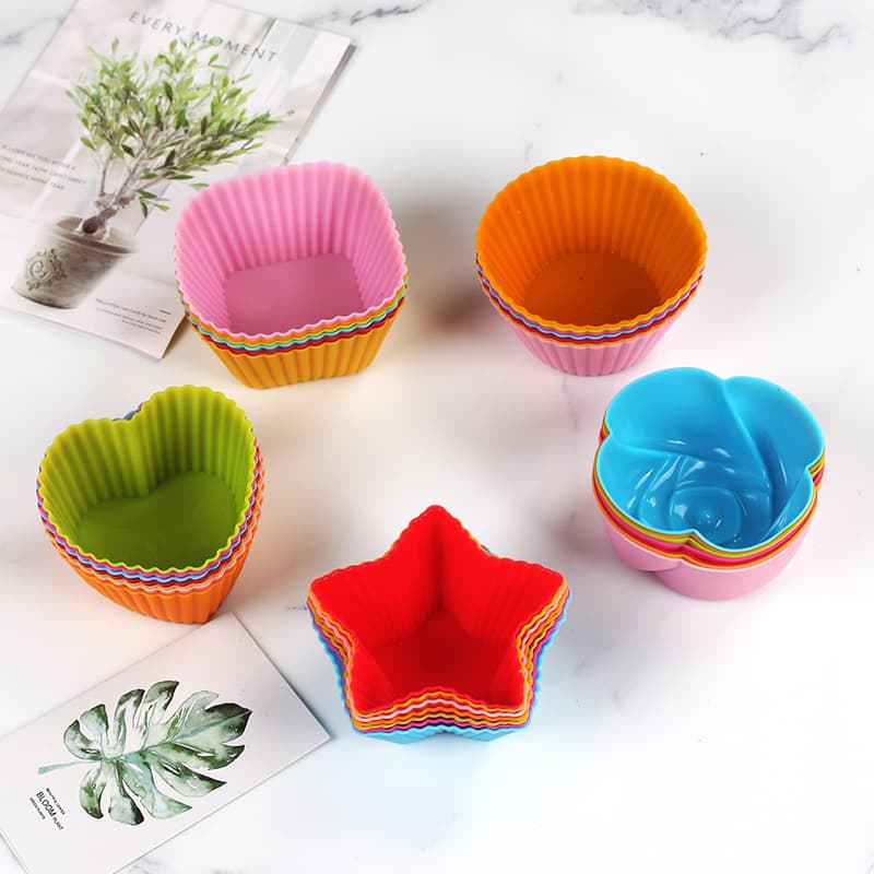 Factory Direct Silicone Muffin Cup Round 7cm Cake Cup Silicone Baking Mold Thickened Wholesale