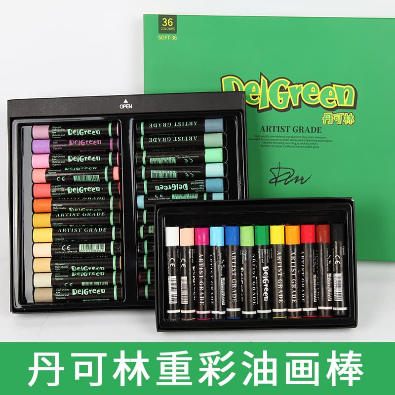 Dankelin Heavy Color Oil Pastel Set for Kids, Soft and Vibrant Oil Crayons, 24/36 Colors, Professional Grade Heavy Color Stick Set