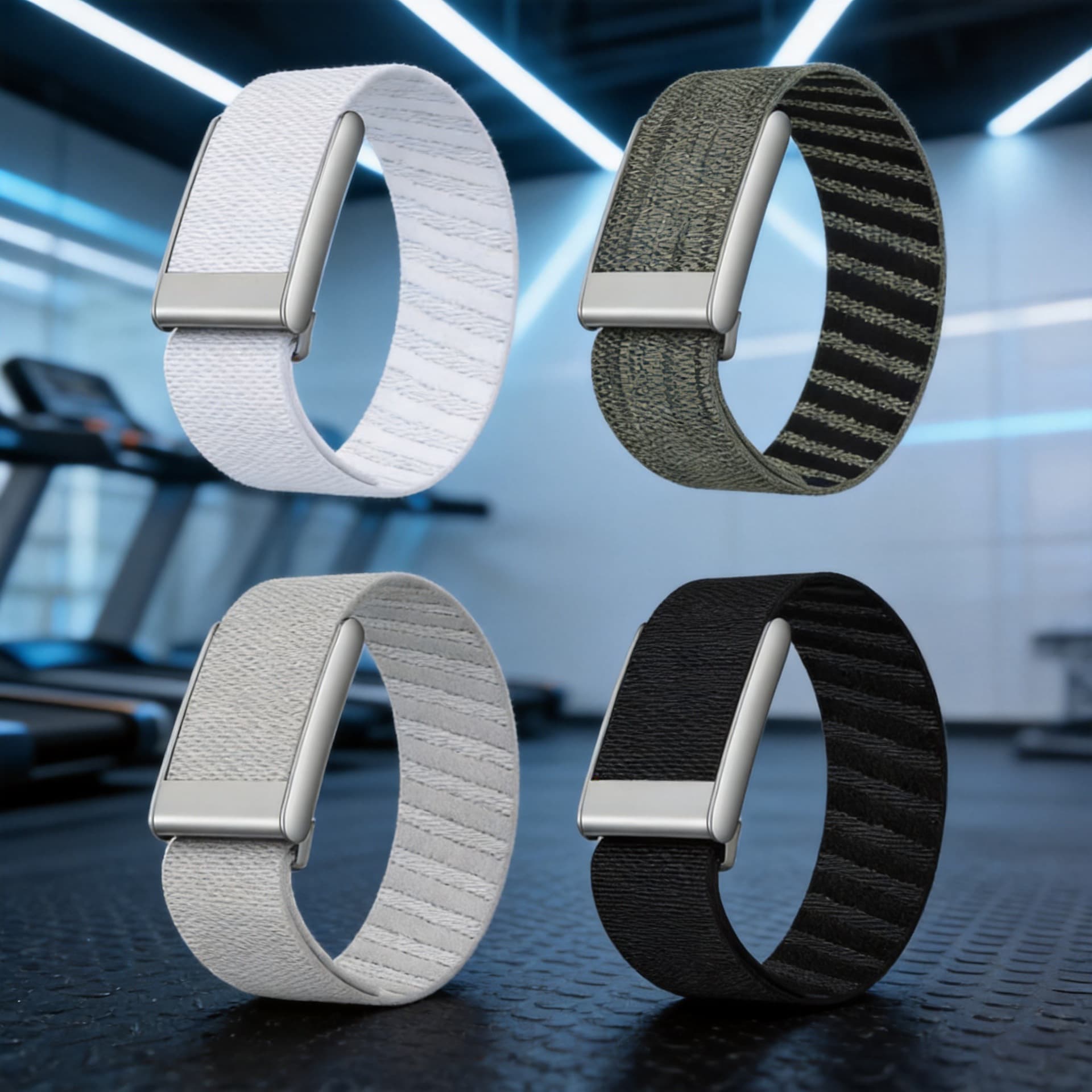 Suitable for WHOOP5.0/MG nylon watch strap sand silver metal buckle single-turn smart bracelet replacement strap sports style