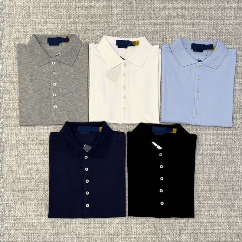 RL Raff five-button POLO shirt spring and summer women's pony embroidery pure cotton slim short-sleeved T verifiable scan code