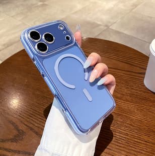 Compatible iPhone 18 Pro Max magnetic transparent case, full lens coverage anti-fall iPhone 18 Pro protective cover