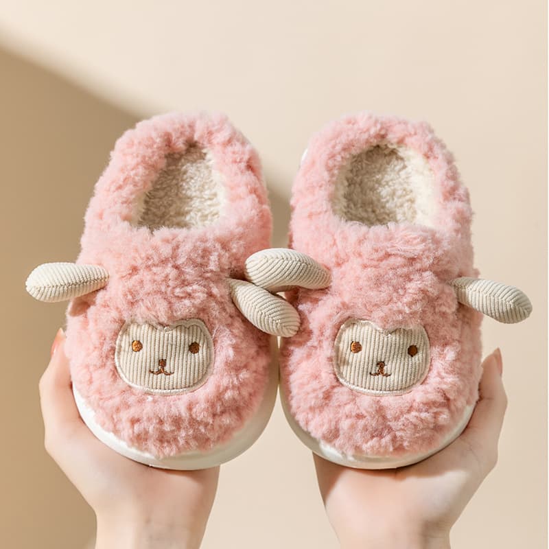 Children's Indoor Cotton Slippers, Winter Fleece Slippers for Boys and Girls, Toddler Baby Slippers