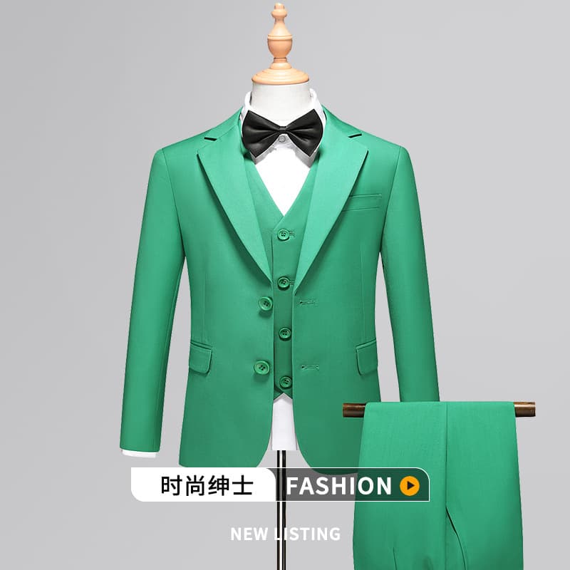Children's Suit Set Pageant Little Boy Piano Performance Host Formal Wear Handsome British Jacket Boys' Suit