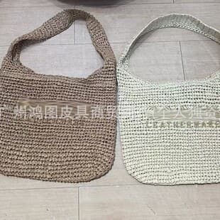 High-End Fashion Versatile Handwoven Tote Bag Vacation Shoulder Bag Woven Bag New Basket Bag Straw Bag