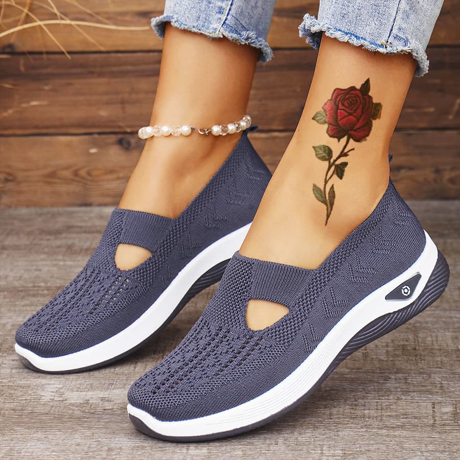 2026 Spring Bestseller Knitted Mother Shoes TEMU Drop Shipping Factory Direct Soft Sole Casual Shoes