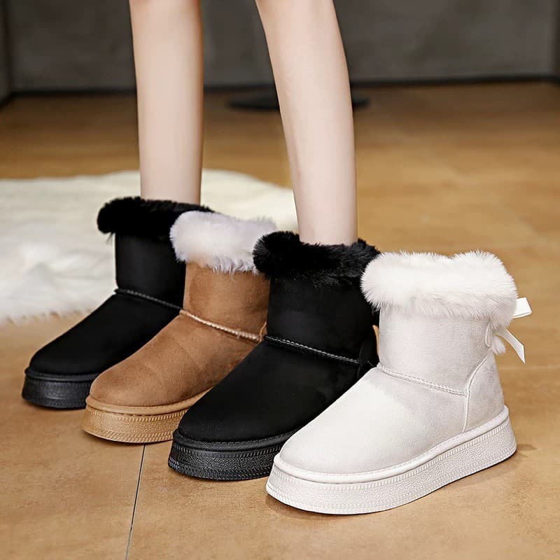 Northeast Snow Boots Women 2025 New Winter Fleece-Lined Thickened Waterproof Slip-Resistant Genuine Leather Wool Fashion Thick-Soled Cotton Shoes