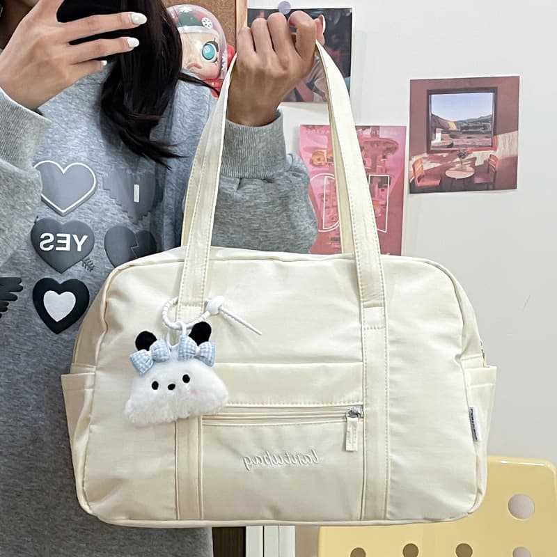 Large Capacity Tote Bag 2025 New Commuter Bag Travel Bag Handbag Shoulder Bag Simple Versatile Cloth Bag Wholesale