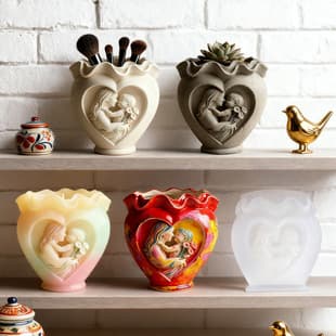 YinDian Mother and Child Flower Pot Cement Aromatherapy Plaster Cup Mold DIY Epoxy Resin Storage Cup Flower Pot Decorative Silicone Mold