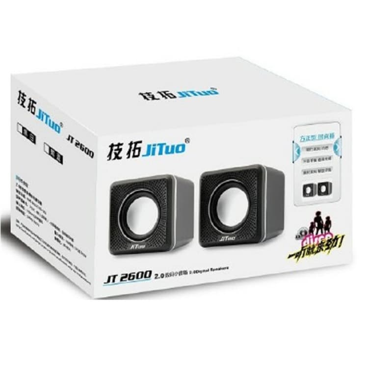 JITUO JT2600 Computer Multimedia Mini Speaker, Portable USB-Powered Audio