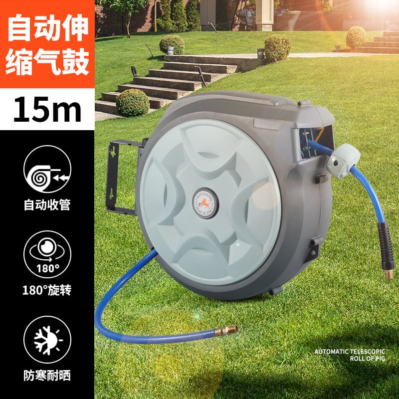 Wholesale car detailing air hose reels, high-pressure air drums, automotive repair pneumatic tools, and fully automatic retractable air drum hose reels.