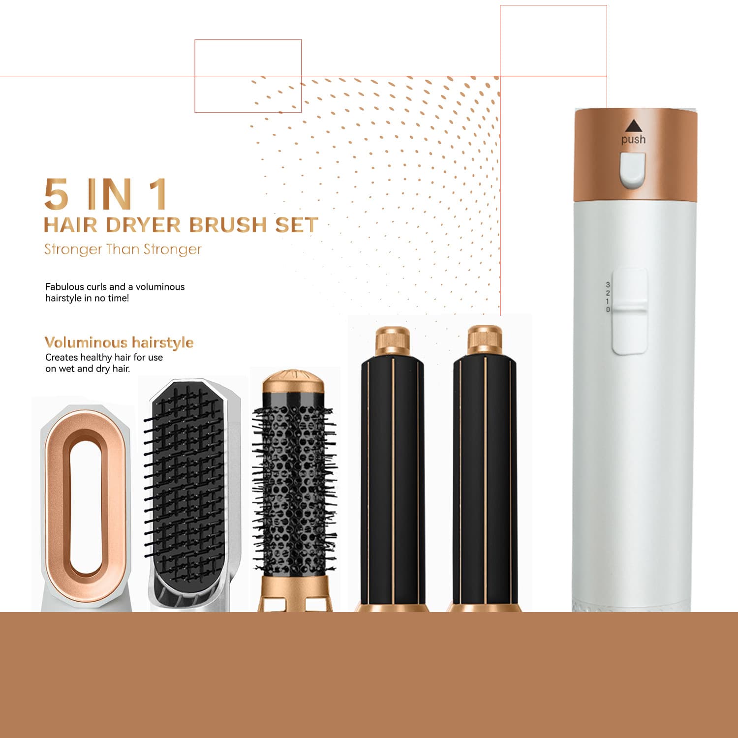 Manufacturer Direct Sales Cross-border New 5-in-1 Hot Air Comb, Automatic Hair Suction, Home Multi-functional Curler and Straightener