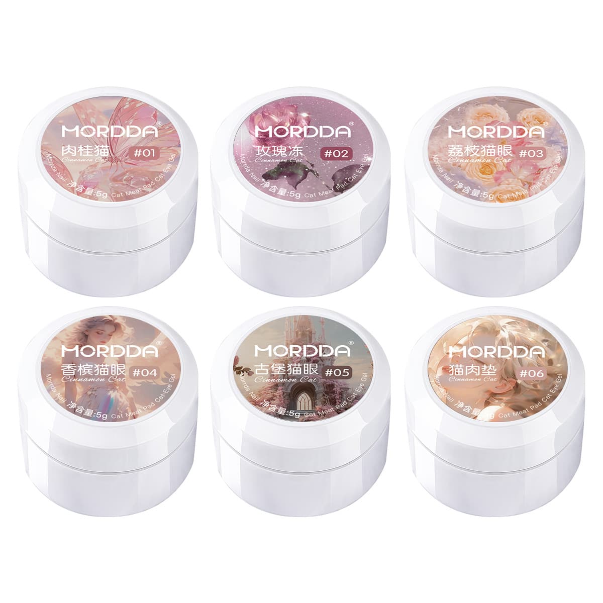 Cat Paw Pad Series Internet-Famous Skin-Brightening Gel Polish, Ice-Clear Crystal Pink, Cute Little Lightbulb, Glitter Flash, Lychee Cat Eye