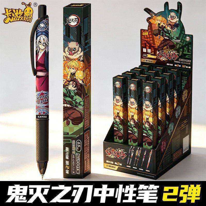 Genuine Card Game Demon Slayer Gel Pen Dawn Edition 2nd Daybreak Notes Animation Peripheral Stationery Blind Box