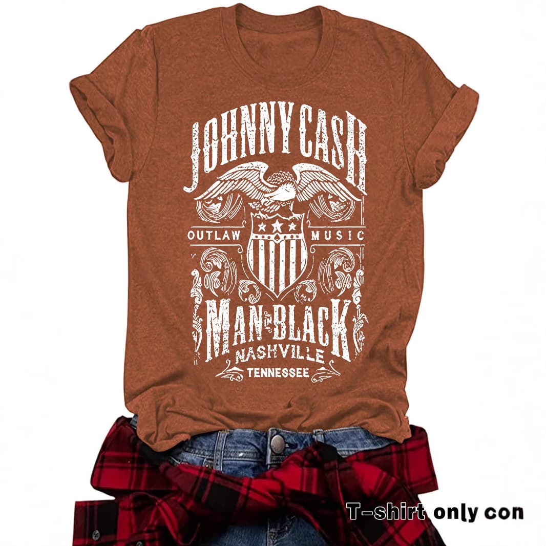 Loose Short Sleeve T-Shirt Fashionable Printed Design Polyester Cotton Blend Street Style round Neck Casual Mid-Length T-Shirt