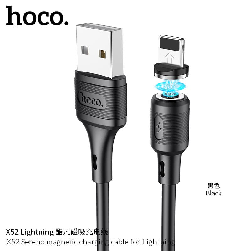 HOCO X52 Kufan Magnetic Charging Cable for iPhone Android TC Interface Phone Charging