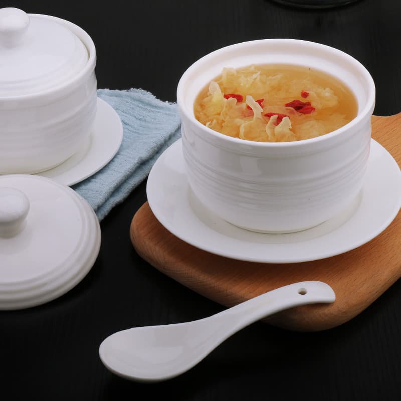 Ceramic high-end stew pot, steamed egg bowl, water-proof stew pot, soup cup, soup bowl lid, lid bowl, dessert bowl, postpartum soup nourishing cup