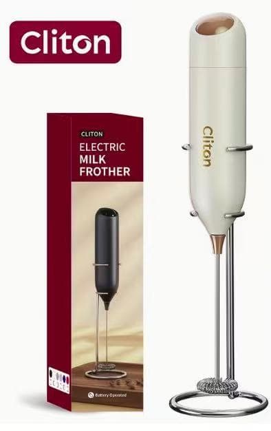 Circle Joy Electric Milk Frother Coffee Foam Maker Handheld Egg Beater Whisk Mixer for Home