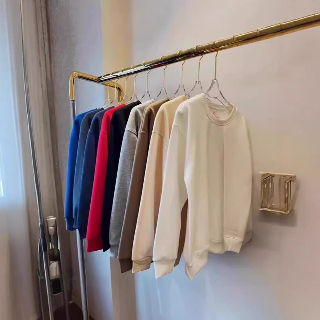 Premium Brand Same Style Fleece-Lined Sweatshirt Round Neck Pullover Thickened Unisex Couple Loose Winter Solid Color Thickened Version