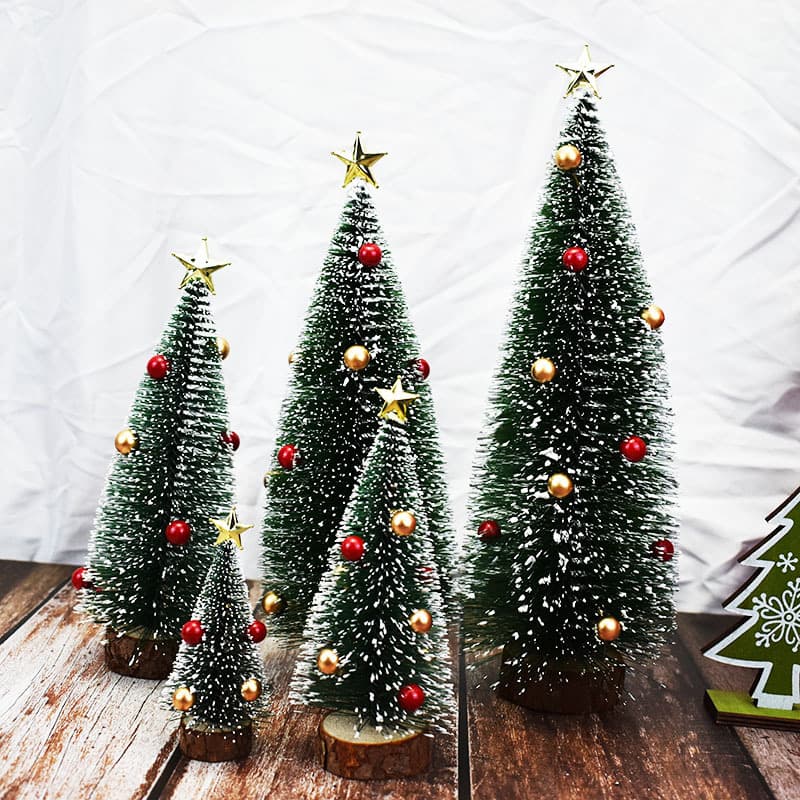 2024 New Komatsugari Needle Tree Window Display Ornament 30cm, Desktop Decor 25cm, Christmas Decoration Supplies 10cm