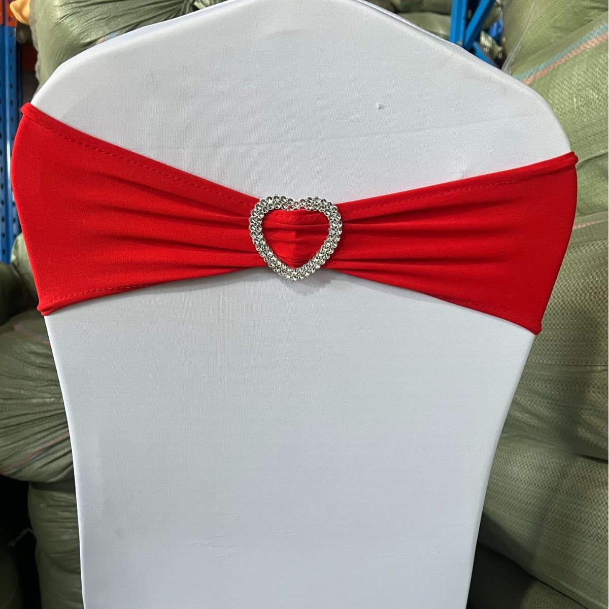 Pre-tied elastic chair cover with backrest flower bow, hotel wedding exhibition banquet prop elastic tie decoration