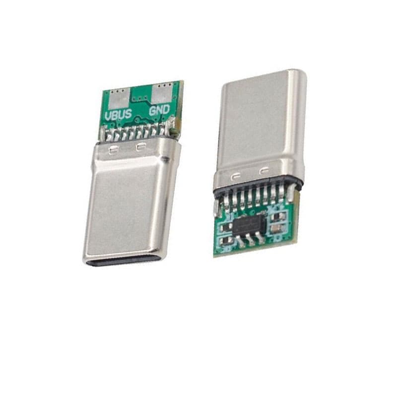 Type-C to DC Male PD Trigger with Chip, Trigger with PCB Board, 9V/12V/15V/20V