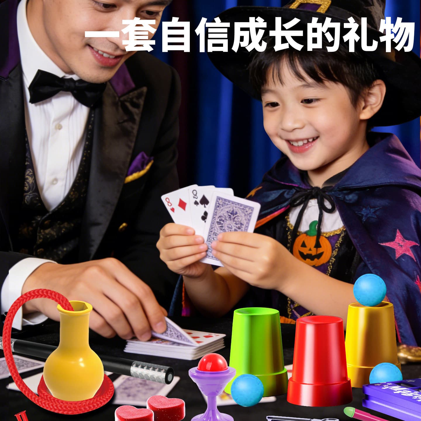 Children's Birthday Gift Magician Props Set Advanced Student Magic Trick Gift Box for Boys and Girls Holiday Souvenir