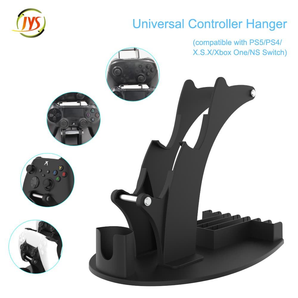 JYS Universal Desktop Storage Stand for PS5/PS4/NS Headset, Controller, Remote, and Discs